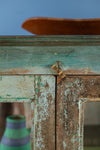 Vintage Pale Turquoise Display Cabinet <p>W:81cm D:49cm H:142cm </p>