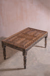 Carved Vintage Wooden Coffee Table