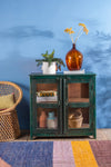 Teal Green Vintage Glazed Cabinet