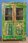 Vintage Green Glazed Cabinet <p>W:94cm D:47cm H:145cm </p>