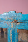Blue Vintage Glazed Cabinet <p>W:98cm D:41cm H:131cm </p>