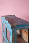 Blue Vintage Glazed Cabinet <p>W:98cm D:41cm H:131cm </p>