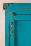 Blue Wooden Vintage Cupboard <p>W:122cm D:55cm H:164cm </p>