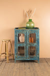 Vintage Blue Display Cabinet <p>W:85cm D:53cm H:123cm </p>