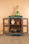 Vintage Blue Display Cabinet <p>W:85cm D:53cm H:123cm </p>