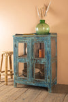 Vintage Blue Display Cabinet <p>W:85cm D:53cm H:123cm </p>