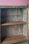 Vintage Green Wooden Cupboard <p>W:94cm D:50cm H:129cm </p>