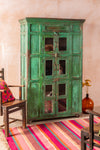 Green Vintage Wooden Almirah <p>W:112cm D:59cm H:180cm </p>