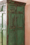 Green Vintage Wooden Almirah <p>W:112cm D:59cm H:180cm </p>