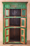 Green Vintage Wooden Almirah <p>W:112cm D:59cm H:180cm </p>