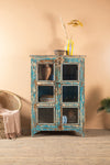 Vintage Blue Glazed Cabinet <p>W:95cm D:46cm H:140cm </p>