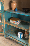 Vintage Blue Glazed Cabinet <p>W:95cm D:46cm H:140cm </p>