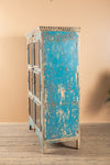 Vintage Blue Glazed Cabinet <p>W:95cm D:46cm H:140cm </p>