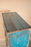 Vintage Blue Glazed Cabinet <p>W:95cm D:46cm H:140cm </p>