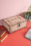 Vintage Cream Wooden Storage Chest