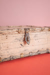 Vintage Cream Wooden Storage Chest