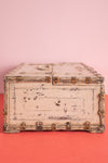 Vintage Cream Wooden Storage Chest