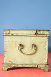 Vintage Cream Metal Storage Chest