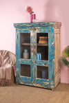 Vintage Teal & Cream Cabinet <p>W:100cm D:57cm H:147cm </p>