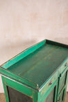 Vintage Green Wooden Jali Cupboard <p>W:89cm D:43cm H:109cm </p>