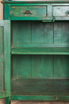 Vintage Green Wooden Jali Cupboard <p>W:89cm D:43cm H:109cm </p>
