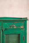 Vintage Green Wooden Jali Cupboard <p>W:89cm D:43cm H:109cm </p>