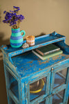Vintage Blue Display Cabinet <p>W:66cm D:32cm H:90cm </p>