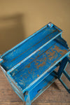 Vintage Blue Display Cabinet <p>W:66cm D:32cm H:90cm </p>