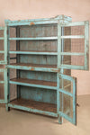 Vintage Blue Jali Cupboard <p>W:125cm D:44cm H:184cm </p>