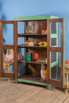 Turquoise Vintage Display Cabinet <p>W:99cm D:50cm H:162cm </p>