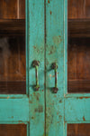 Turquoise Vintage Display Cabinet <p>W:99cm D:50cm H:162cm </p>