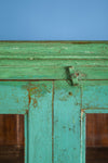 Turquoise Vintage Display Cabinet <p>W:99cm D:50cm H:162cm </p>