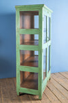 Turquoise Vintage Display Cabinet <p>W:99cm D:50cm H:162cm </p>