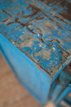 Vintage Blue Wooden Cabinet <p>W:100cm D:42cm H:87cm </p>