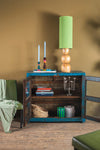 Vintage Blue Wooden Cabinet <p>W:100cm D:42cm H:87cm </p>