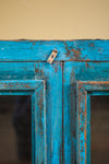 Vintage Blue Wooden Cabinet <p>W:100cm D:42cm H:87cm </p>
