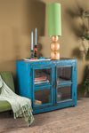 Vintage Blue Wooden Cabinet <p>W:100cm D:42cm H:87cm </p>