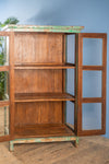 Vintage Green Display Cabinet <p>W:98cm D:43cm H:155cm </p>