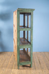 Vintage Green Display Cabinet <p>W:98cm D:43cm H:155cm </p>