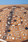 Vintage Wooden Rolling Board with Inlay - 10