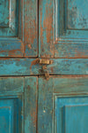 Blue Vintage Wooden Almirah <p>W:112cm D:51cm H:168cm </p>