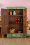 Peppermint Green Vintage Almirah <p>W:107cm D:41cm H:165cm </p>