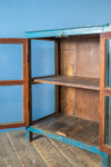 Blue Vintage Display Cabinet <p>W:75cm D:47cm H:92cm </p>