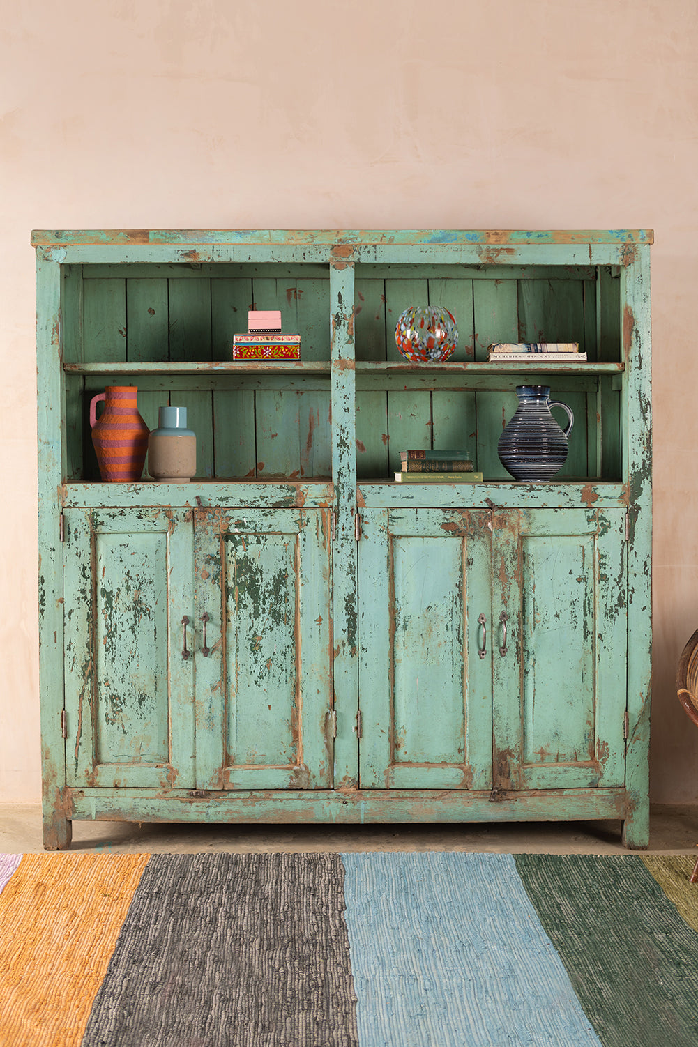 Vintage Turquoise Dresser Unit <p>W:182cm D:47cm H:182cm </p>