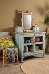 Pale Blue Vintage Dressing Unit with Mirror <p>W:99cm D:43cm H:165cm </p>