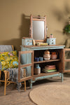Pale Blue Vintage Dressing Unit with Mirror <p>W:99cm D:43cm H:165cm </p>