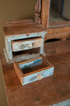 Pale Blue Vintage Dressing Unit with Mirror <p>W:99cm D:43cm H:165cm </p>