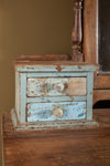 Pale Blue Vintage Dressing Unit with Mirror <p>W:99cm D:43cm H:165cm </p>