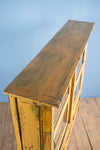 Yellow Vintage Cabinet with Shelves <p>W:144cm D:31cm H:131cm </p>