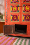 Orange Vintage Temple Style Cupboard <p>W:170cm D:87cm H:194cm </p>